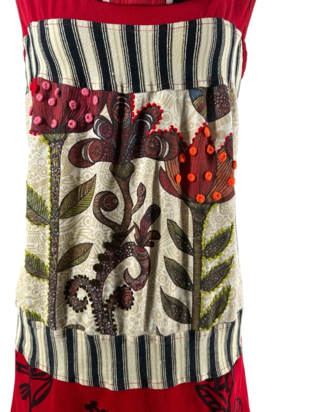 Savage Culture Boho Patchwork Tunic Dress Mini Sleeveless Lagelook Artsy Chic - Picture 4 of 10